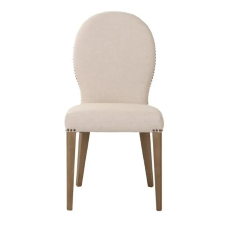 Upholstered ash dining chair decape, white