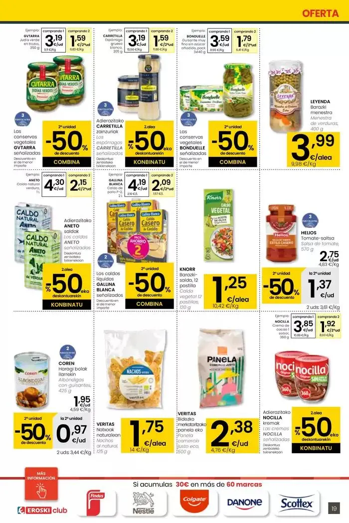 Catálogo de 2000 produktu baino gehiago, BETI PREZIO ONEAN EROSKI CENTER 30 de enero al 11 de febrero 2025 - Página 19