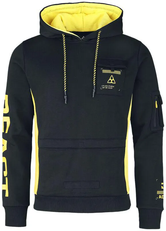 Containment | Felpa con cappuccio | nero/giallo | Six Extraction