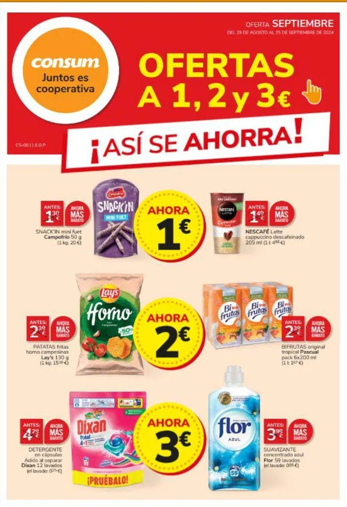 Catálogo de OFERTES A 1, 2 i 3€ 29 de agosto al 25 de septiembre 2024 - Página 1