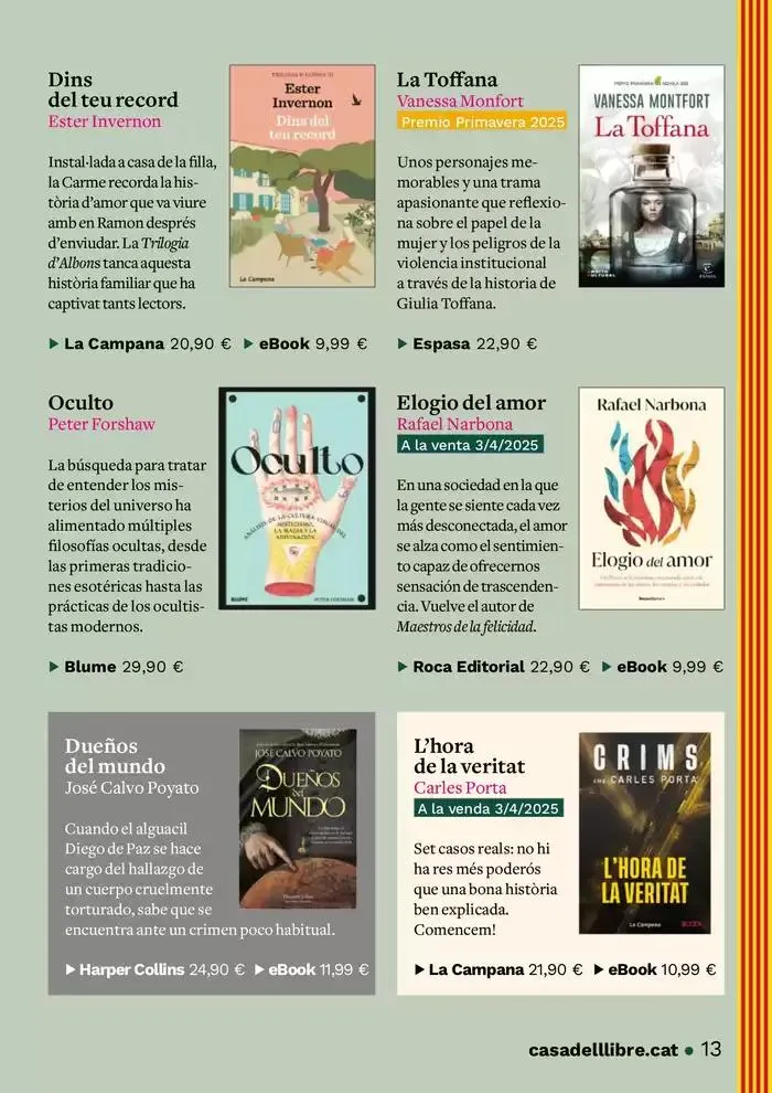 Catálogo de Sant Jordi 2025 8 de abril al 22 de abril 2025 - Página 13
