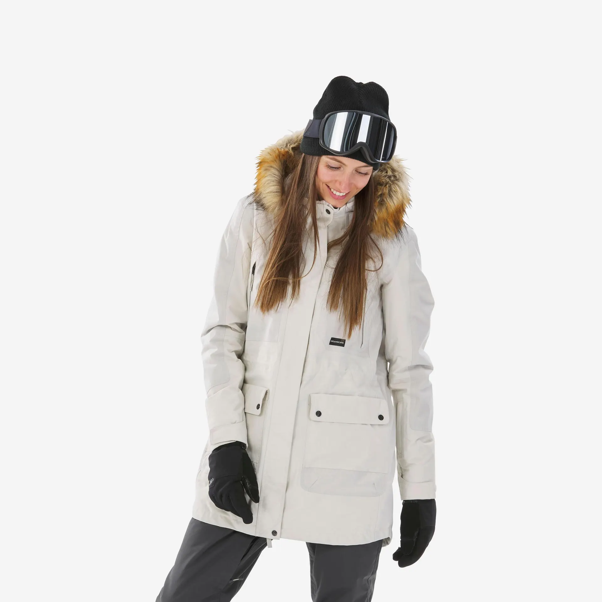 Chaqueta de snowboard y nieve impermeable ZIPROTEC Mujer Dreamscape SNB 500