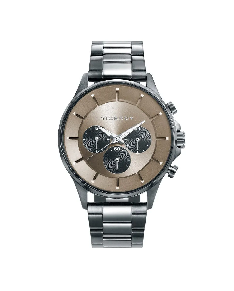Reloj de hombre Beat multifunción de acero IP gris