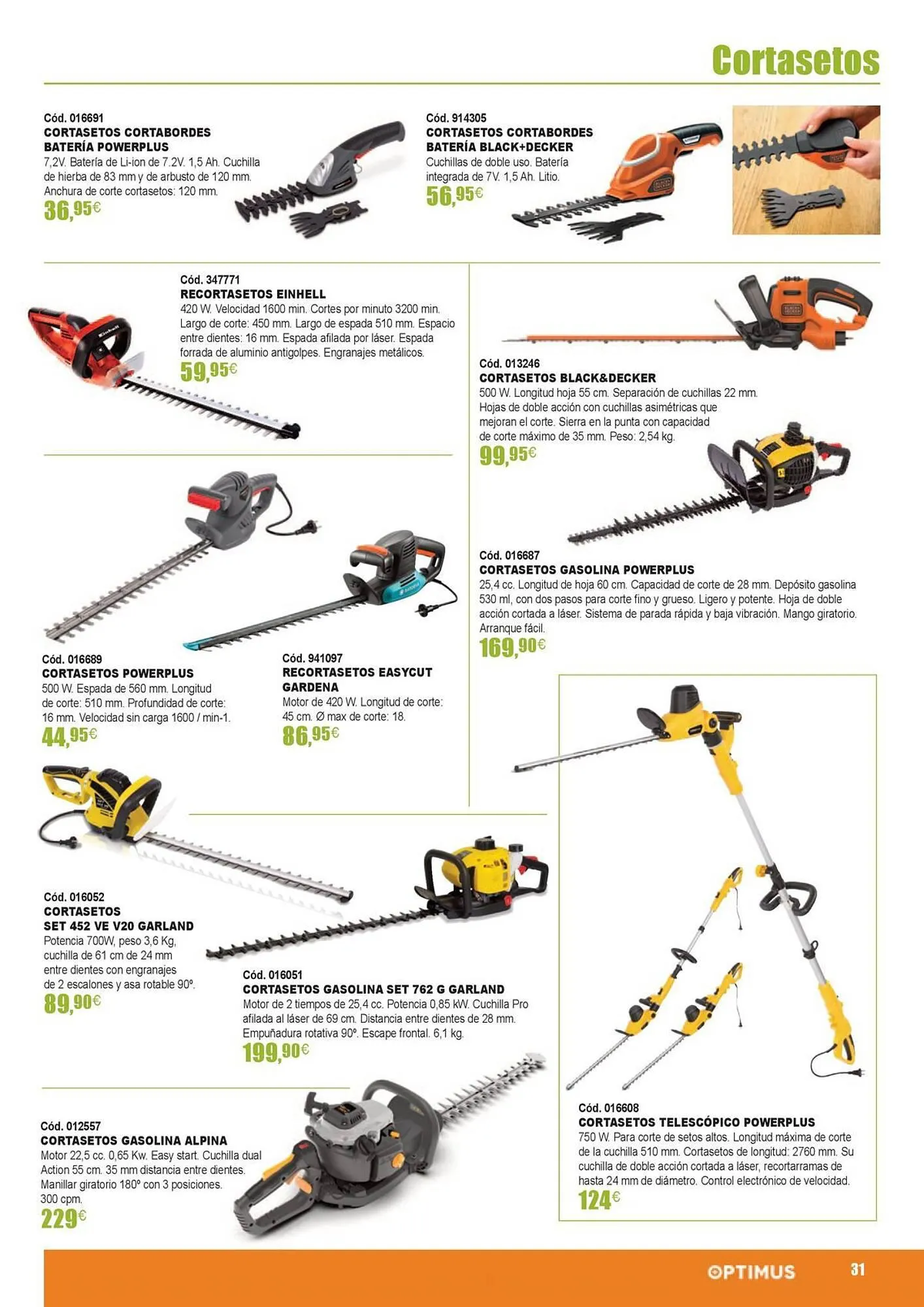Catálogo de Folleto Optimus 21 de marzo al 31 de agosto 2024 - Página 31