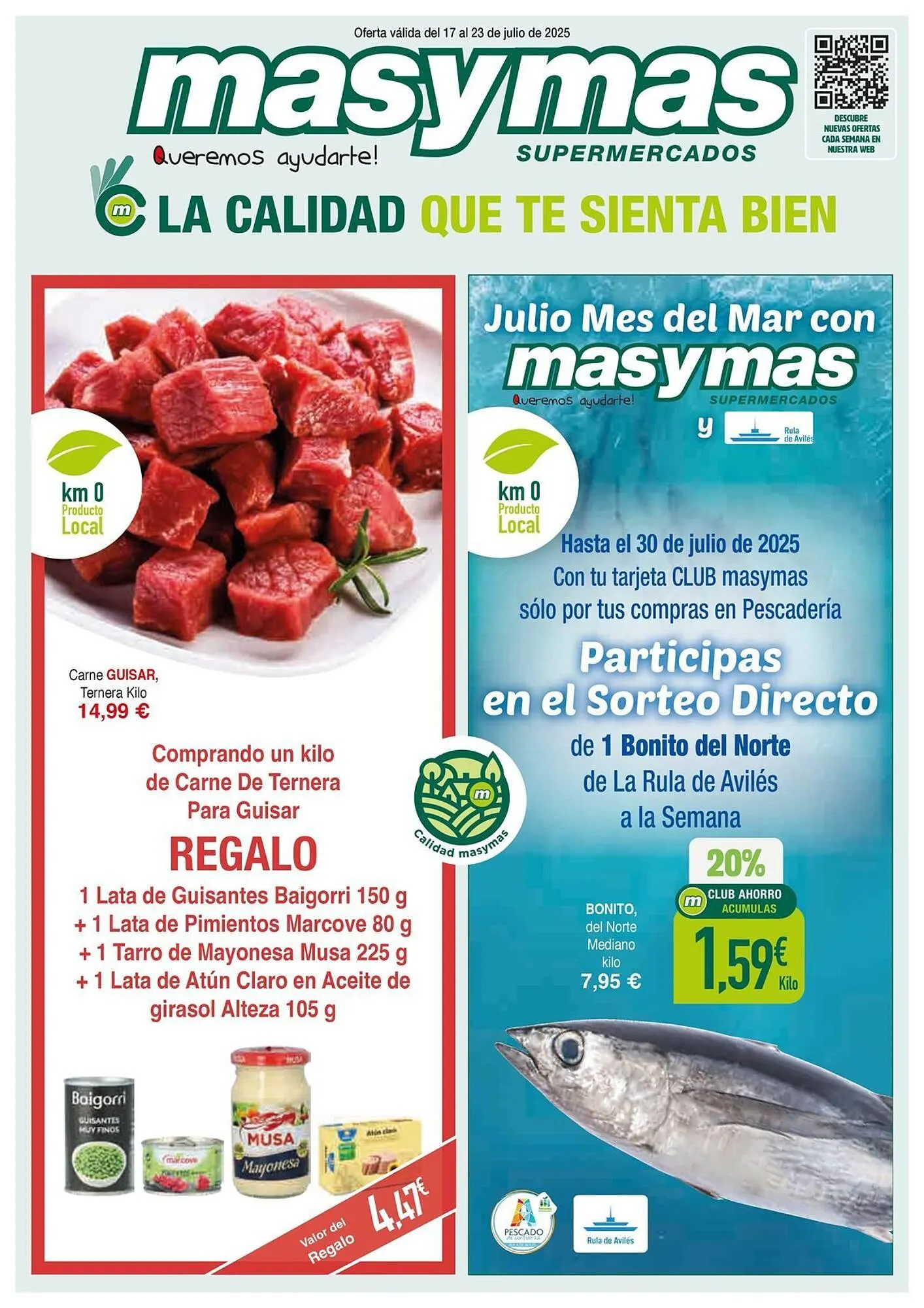 Catálogo de Folleto Masymas 17 de julio al 23 de julio 2025 - Página 1