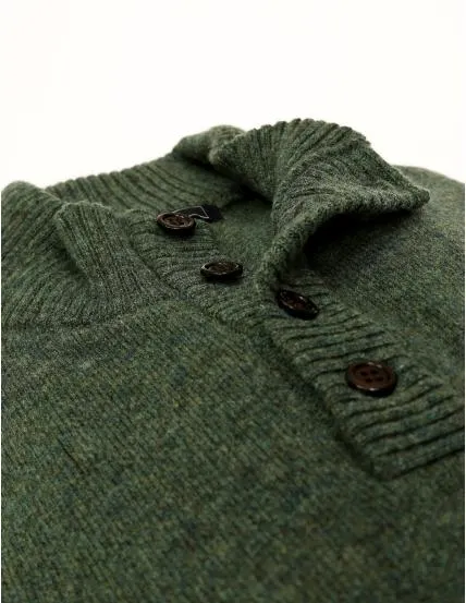 Jersey botones lana Verde