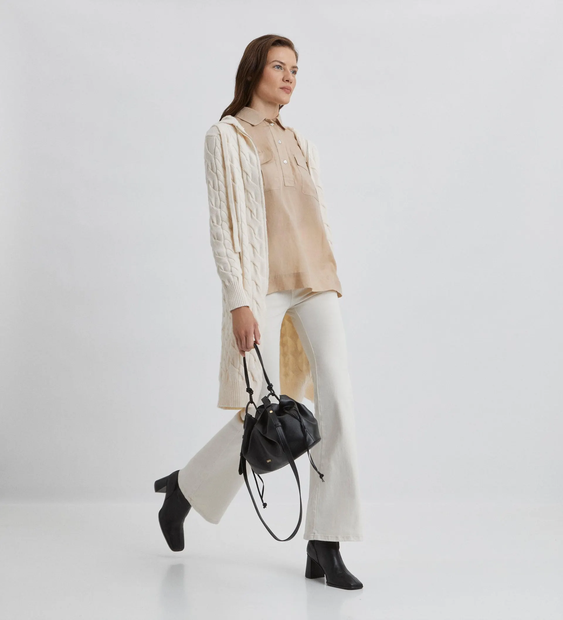 Chaqueta punto trenzas