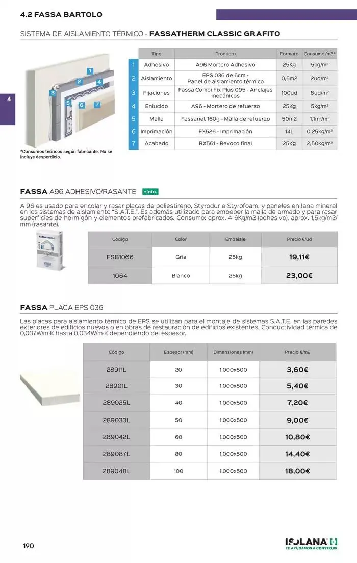 Catálogo de FACHADAS – TARIFA ISOLANA 2025 9 de enero al 30 de junio 2025 - Página 9