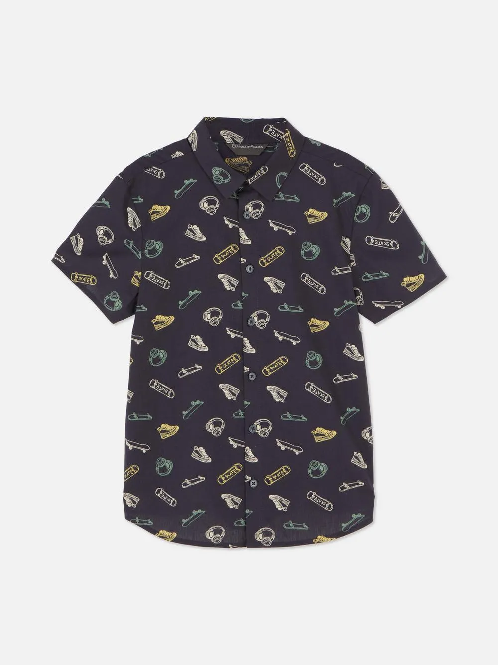 Camisa estampada de manga corta