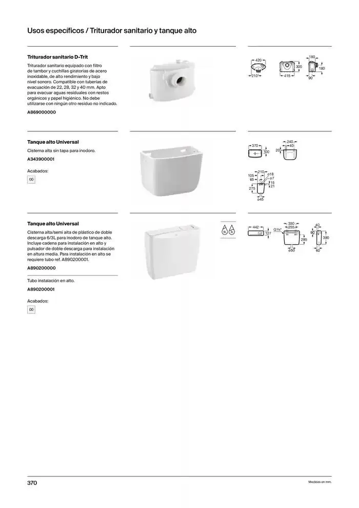 Catálogo de Colecciones de Baño, Muebles y Accesorios 9 de enero al 31 de diciembre 2025 - Página 372