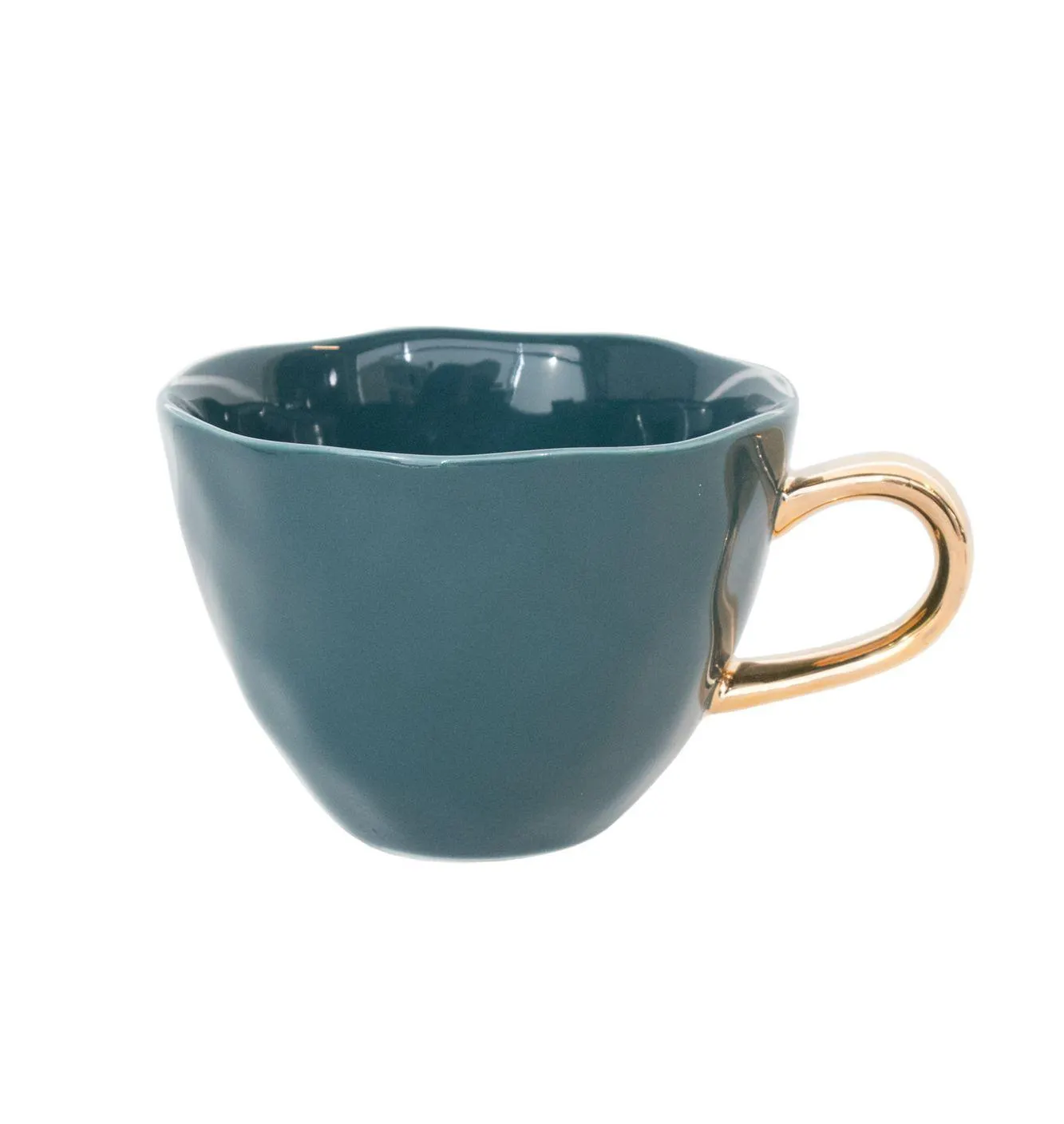 Good Morning cappuccino mug 30 cl Blue green
