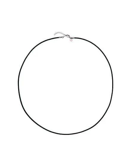 Collar de cuero negro de 68cm de largo