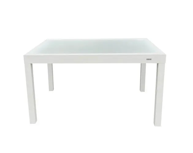 Momma Home Mesa de jardín extensible rectangular aluminio cristal 135/270