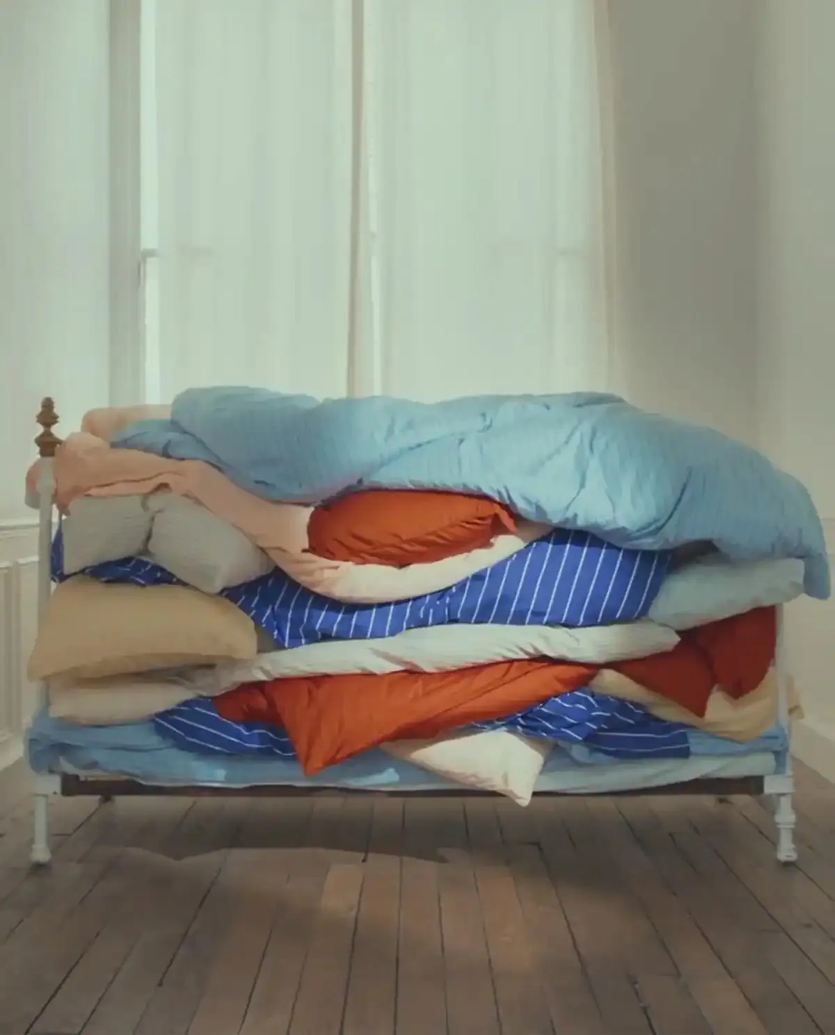 SÁBANAS SATÉN LAVADO Y RAYAS