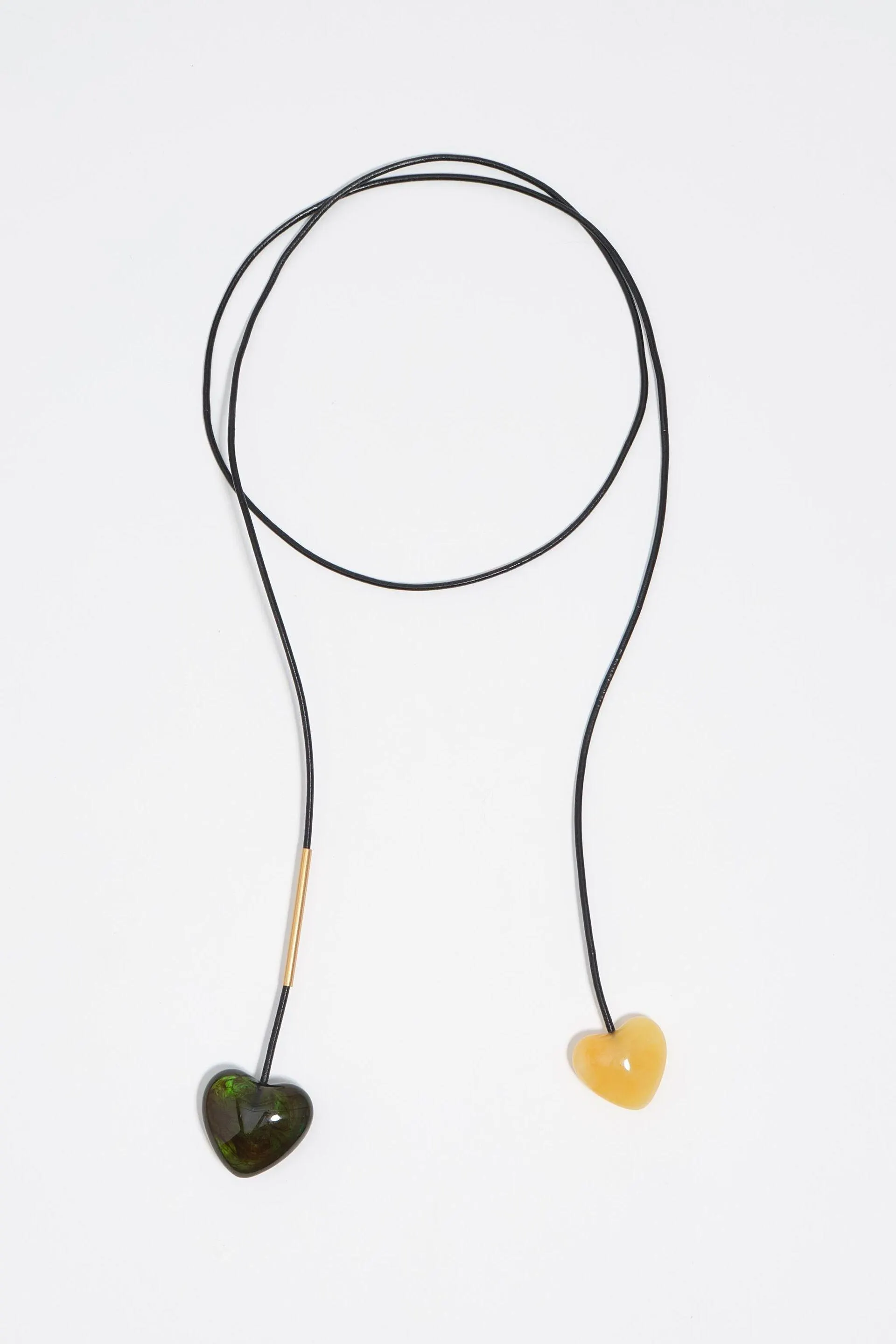 Collar corazones resina multicolor