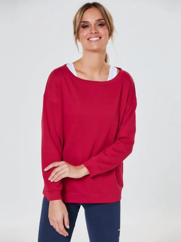 Sudadera manga larga acabados en canalé