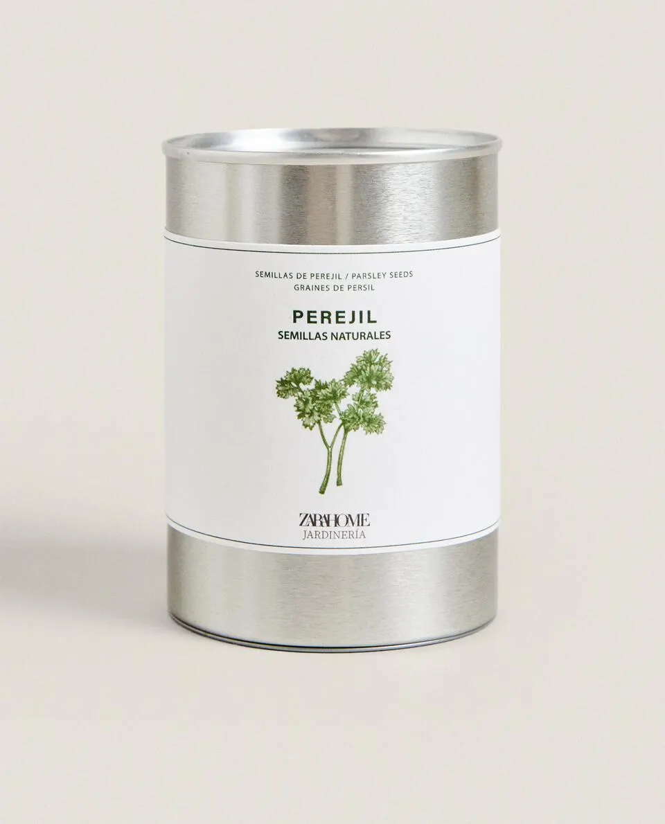 KIT LATA SEMILLAS AROMÁTICAS PEREJIL JARDÍN