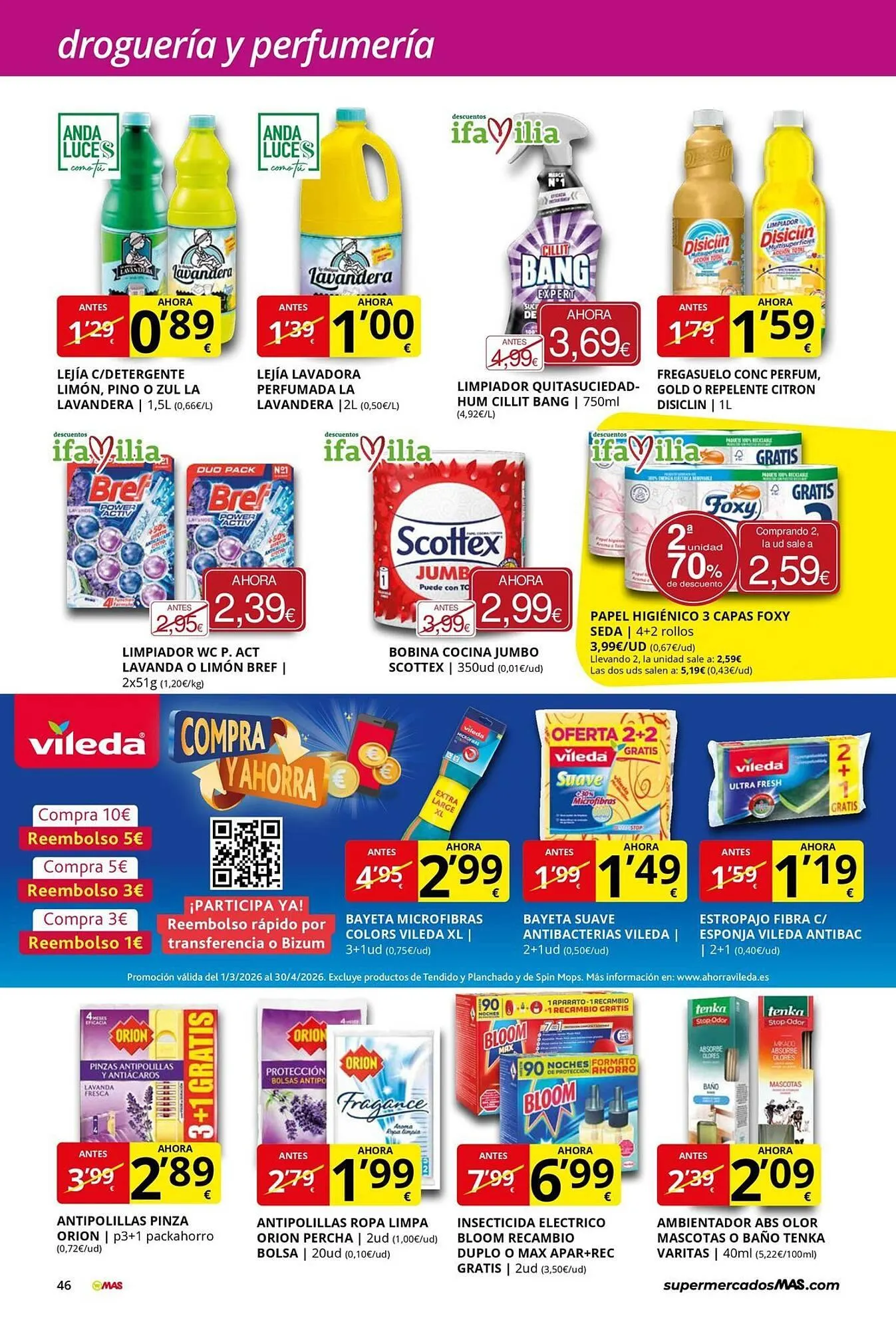 Catálogo de Folleto Supermercados MAS 27 de marzo al 29 de abril 2026 - Página 46