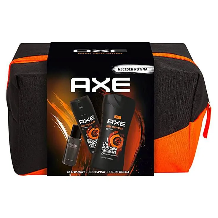 axe dark temptation hombre neceser 3 piezas