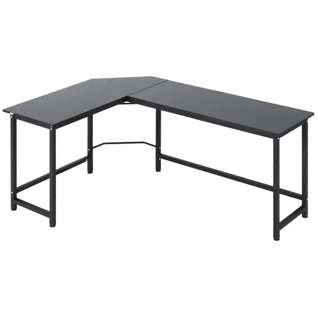 Mesa de ordenador Vinsetto negro 168x120x75 cm tablero de partículas