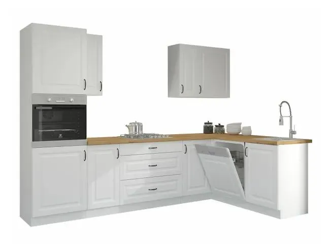 Conjunto de cocina Retro 156, 162cm, Rectangular, MDF, Aglomerado laminado