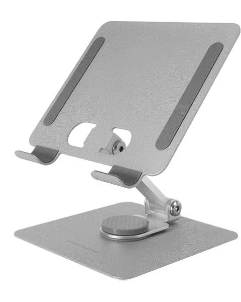 SOPORTE DE MESA PARA TABLET MARS GAMING MARSTW COLOR BLANCO PLEGABLE ROTACION 360-AJUSTE DE ALTURA Y ANGULO DE VISUALIZACION 180-