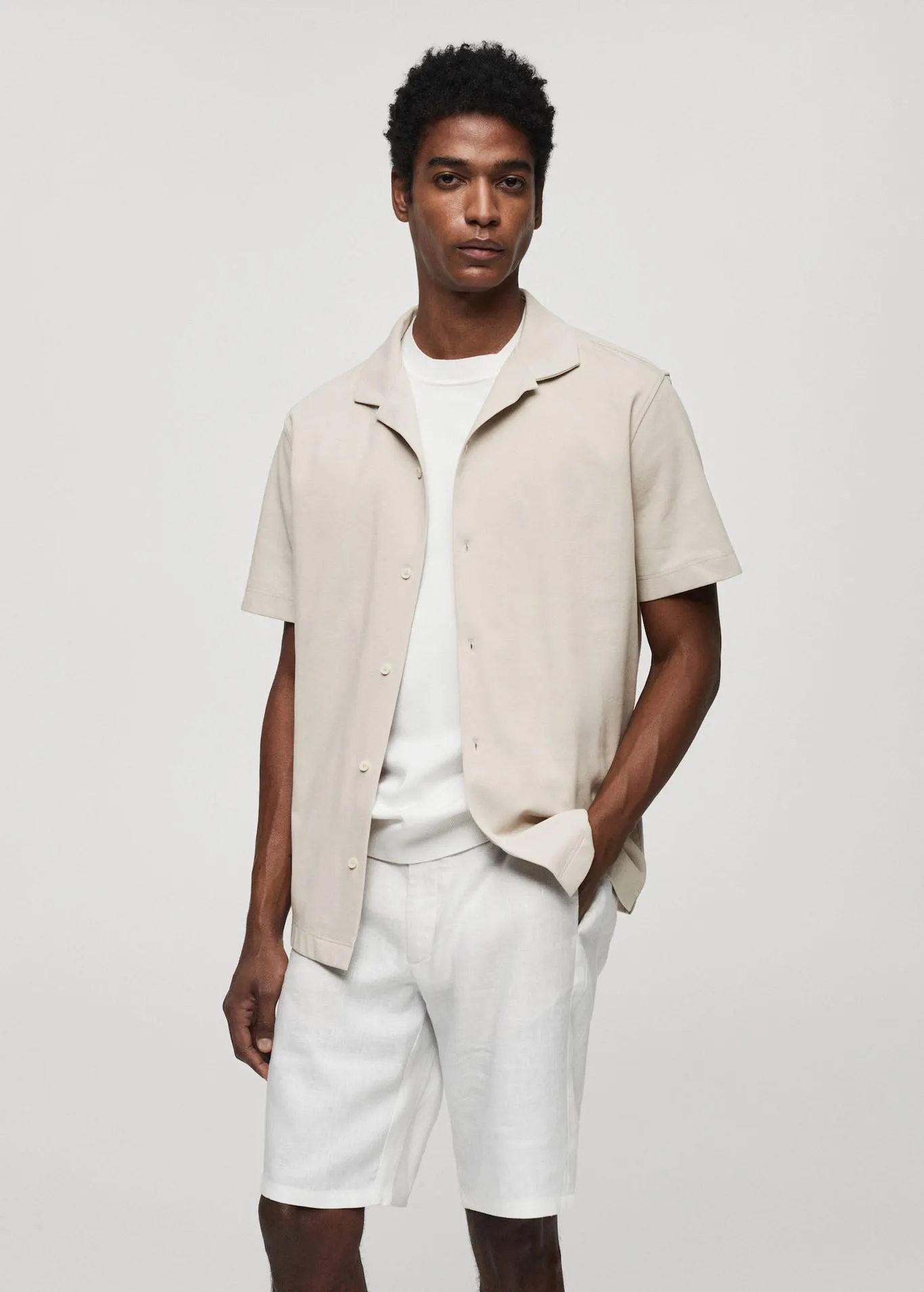 Camisa algodón manga corta