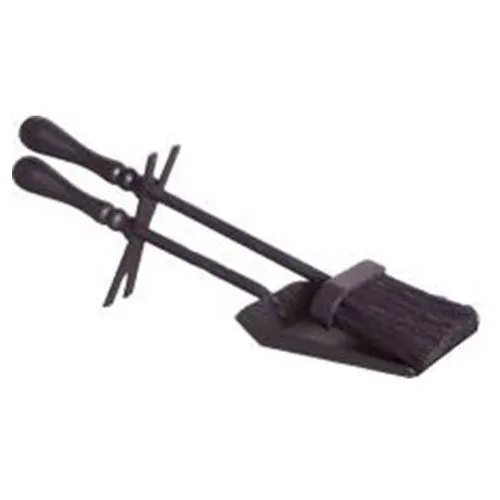 Recogedor limpieza chimenea +escoba 38cm vivahogar vh101772