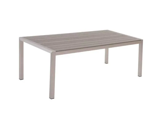 Mesa de jardín 180 x 90 cm material sintético gris vernio