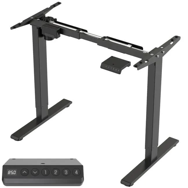 Tablakala Mesa Elevable 1 Motor | Negro | Sin Tablero (Solo Estructura) | Ajustable en Altura 71 a 121 cm | Mesas escritorios elevables
