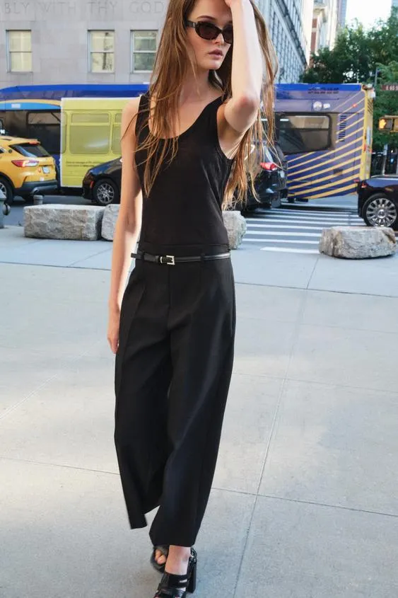 PANTALÓN CULOTTE CINTURÓN ZW COLLECTION