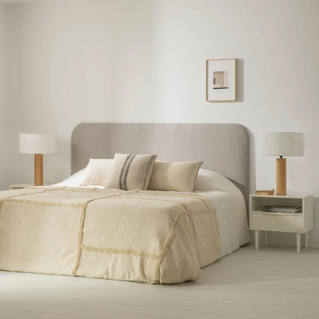 Cabecero tapizado 180 gris