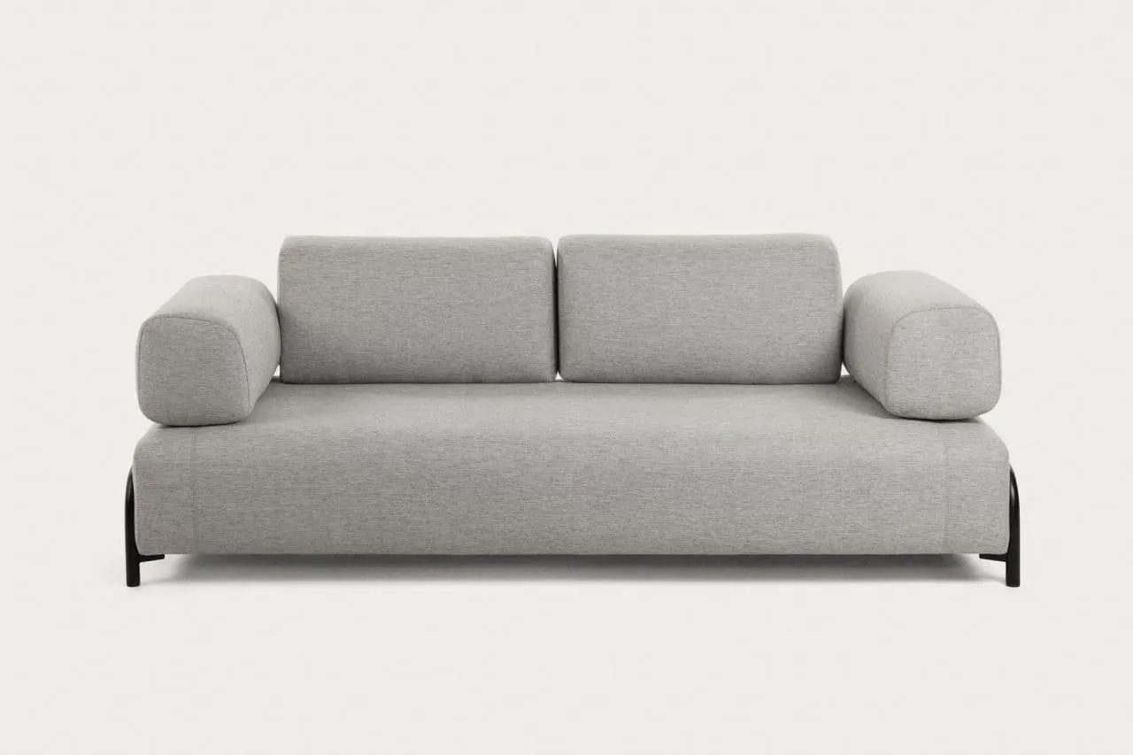 Sofá Compo 3 plazas gris claro 232 cm