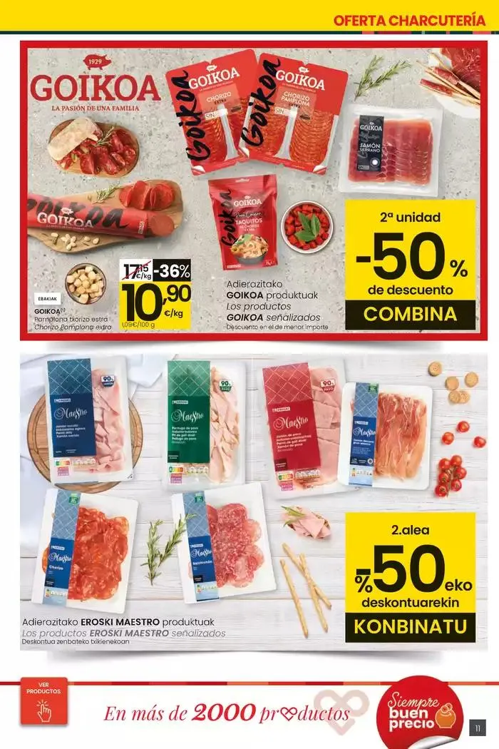 Catálogo de 2000 produktu baino gehiago, BETI PREZIO ONEAN HIPERMERKATUAK EROSKI 13 de febrero al 25 de febrero 2025 - Página 11