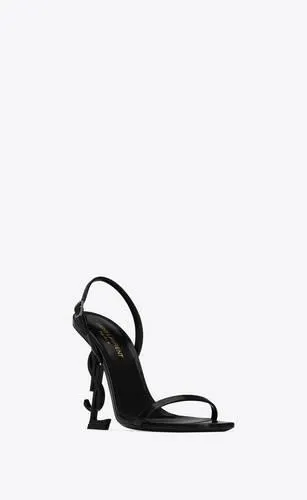 sandalias slingback opyum de piel brillante