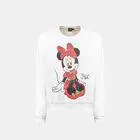 Sudadera de mujer de cuello redondo con minnie
