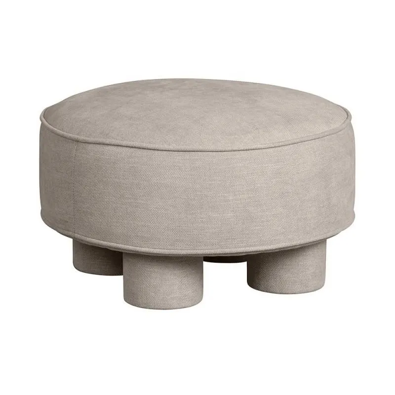 Puf Bodi con patas redondas, natural