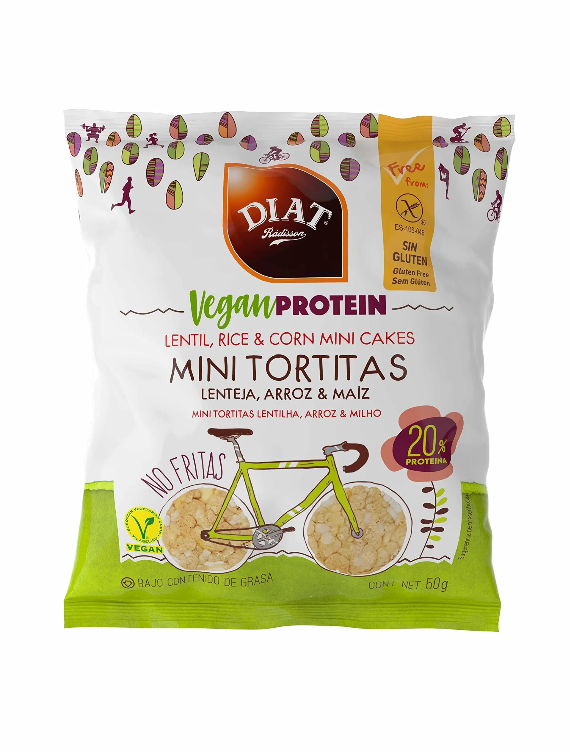 MINI TORTITAS VEGANAS + PROTEÍNAS 50G