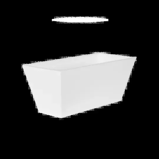 JARDINERA JAZMIN 80 RUSTICA BLANCA + PLATO