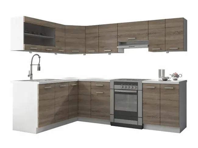 Conjunto de cocina Tucson 164, 169cm, Encimera, Aglomerado laminado, Rectangular
