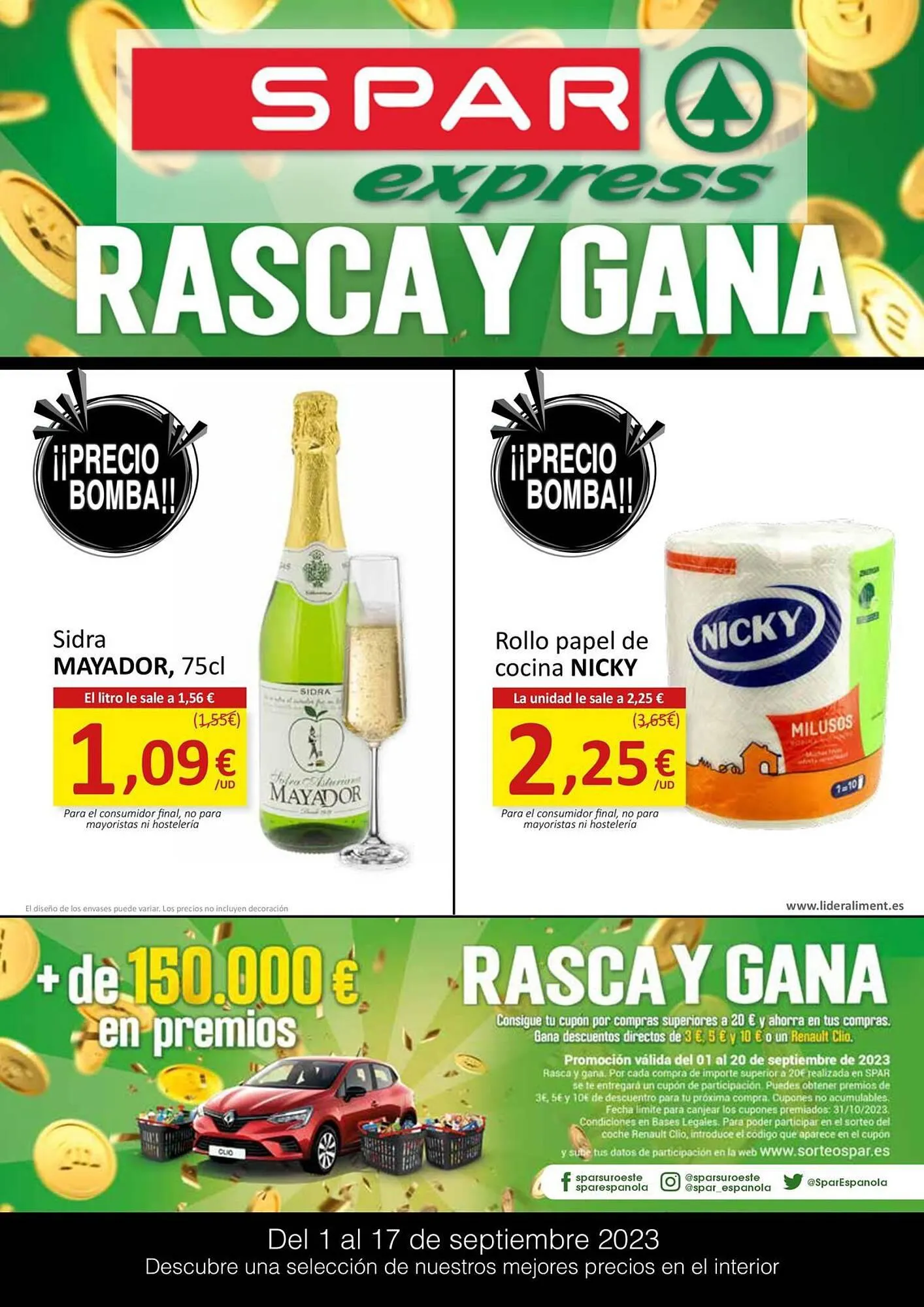 Catálogo de Folleto SPAR 7 de septiembre al 17 de septiembre 2023 - Página 1