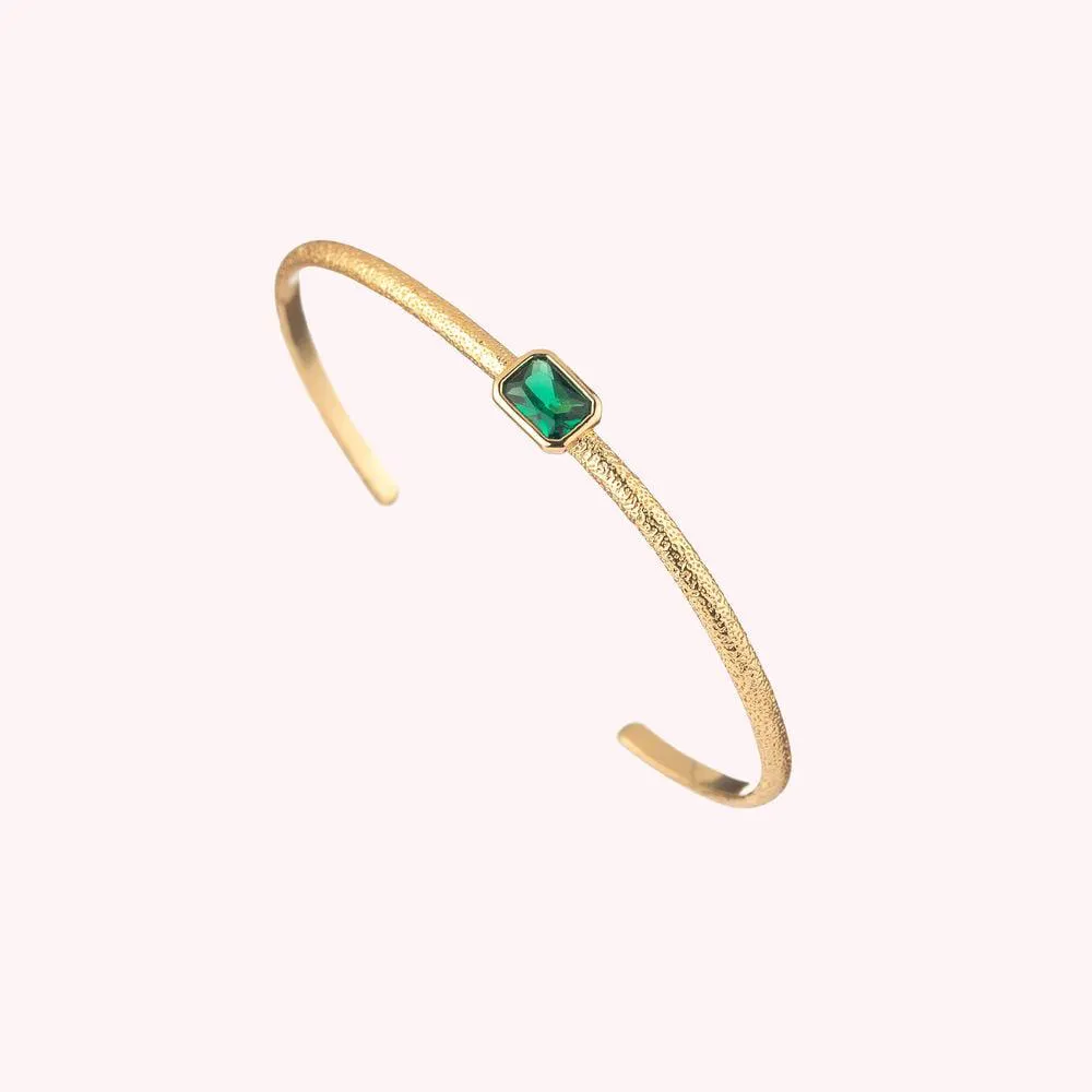 Pulsera rígida CLEOPATR - Verde / Dorado