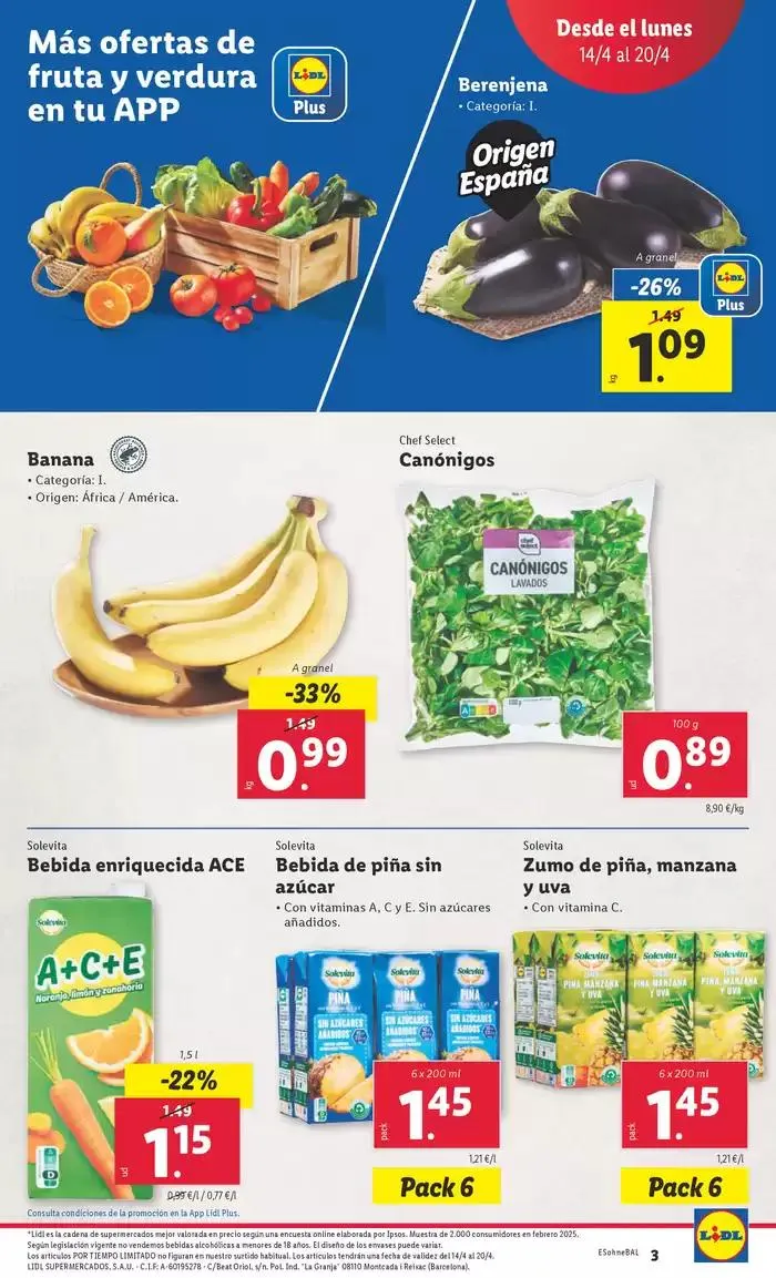 Catálogo de № 1 PRECIO - Ofertas válidas del 14/04 al 20/04 14 de abril al 20 de abril 2025 - Página 3