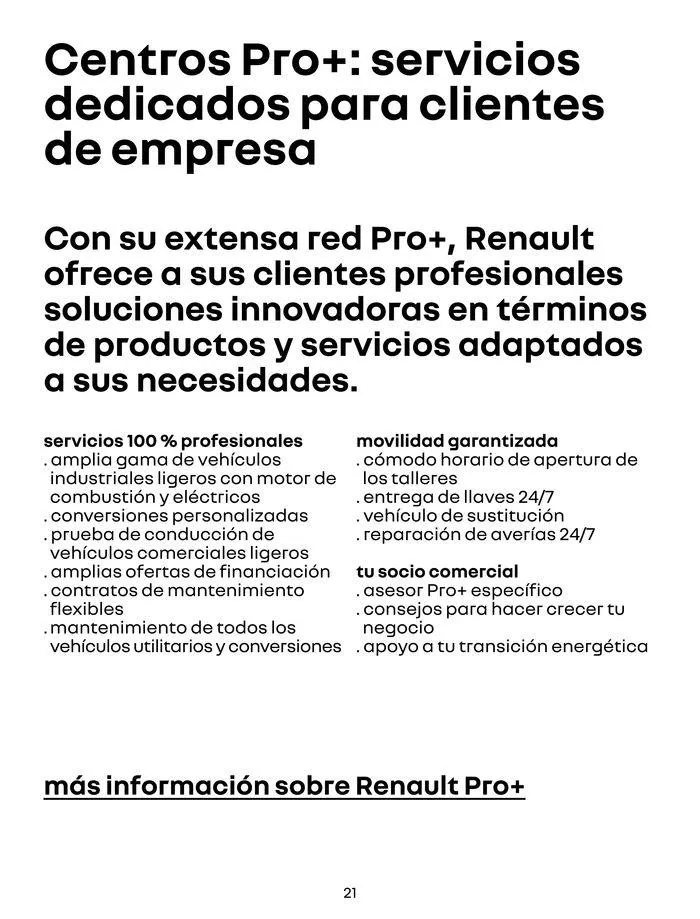 Catálogo de Renault Trafic Furgón E-Tech 100% Eléctrico 18 de julio al 18 de julio 2025 - Página 21