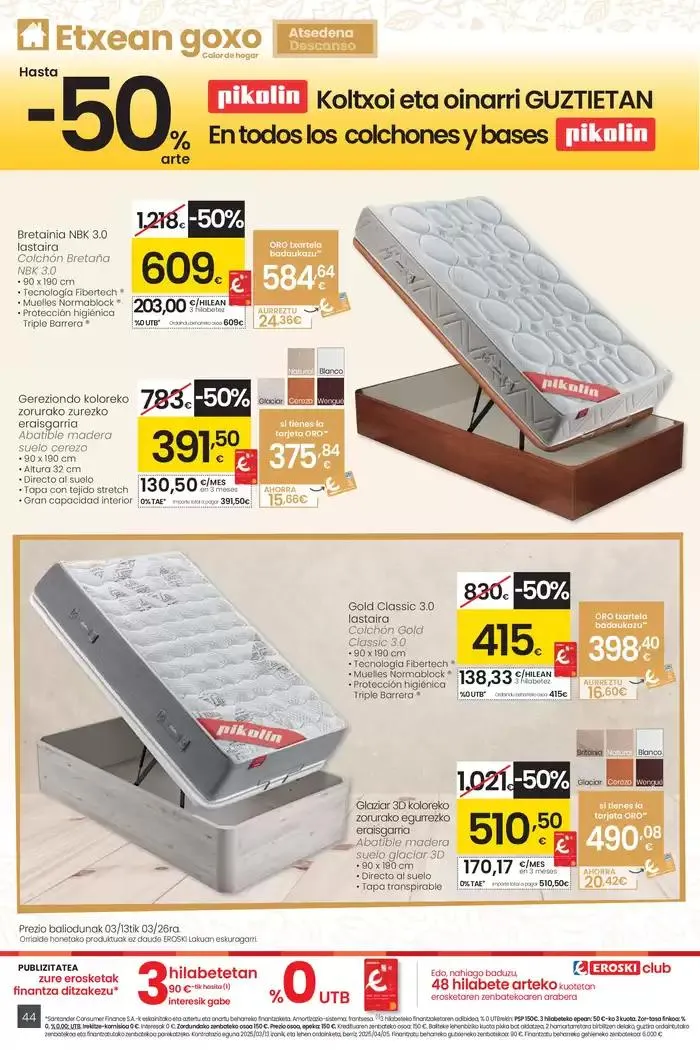 Catálogo de Prezio merkeagoa HIPERMERKATUAK EROSKI 13 de marzo al 26 de marzo 2025 - Página 44