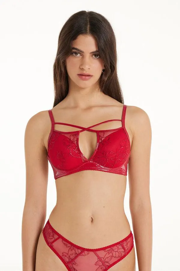 Reggiseno Push-up Moscow Red Lace Vinyl