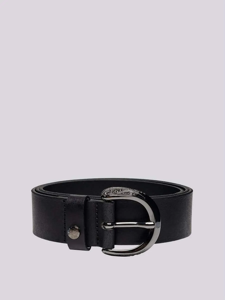 Cinturón de piel efecto napa