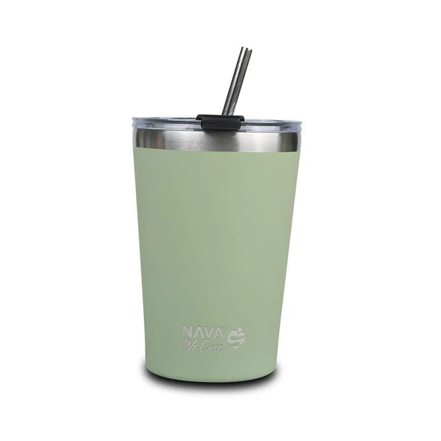 Mug Térmica Inox We Care Verde 450ml Nava