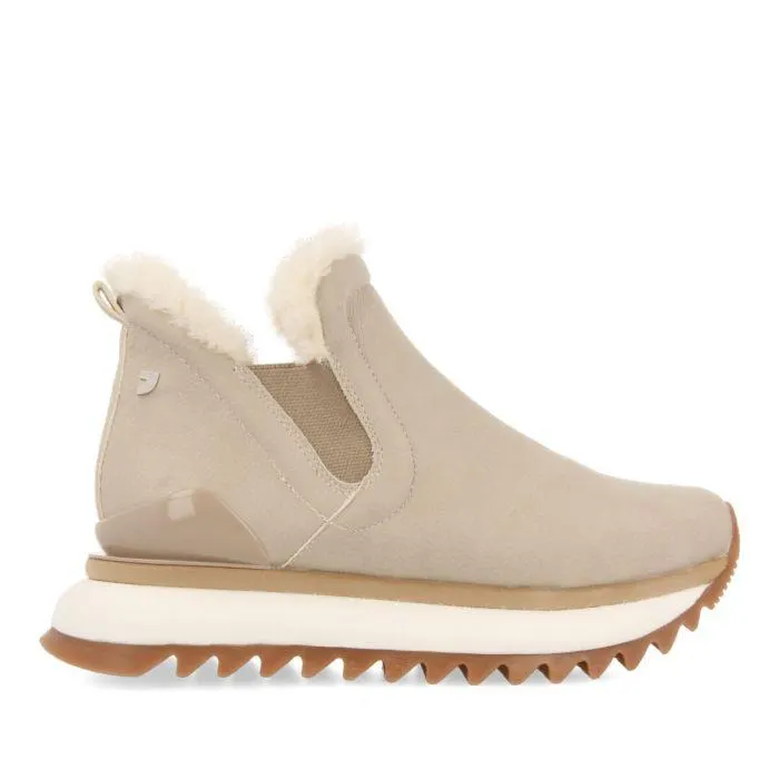 Pitten women's taupe chelsea boot-style sneakers