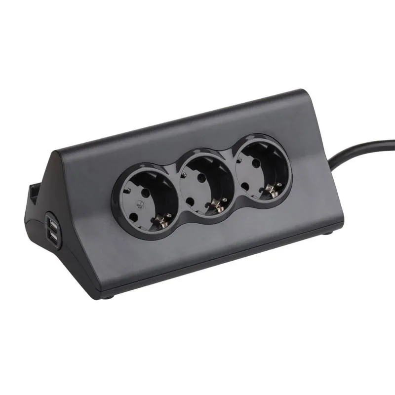 REGLETA 694811 3 TOMAS + 2 USB